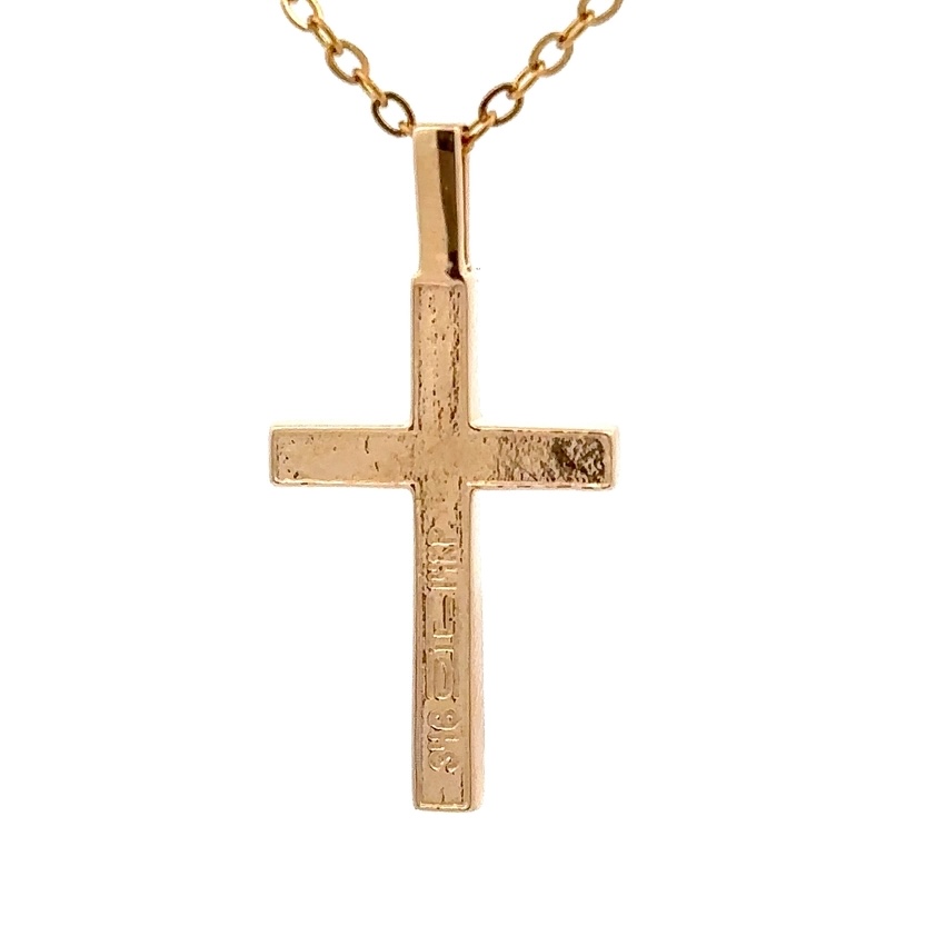 Gold Quartz Cross Pendant FF346G2 - Image 3