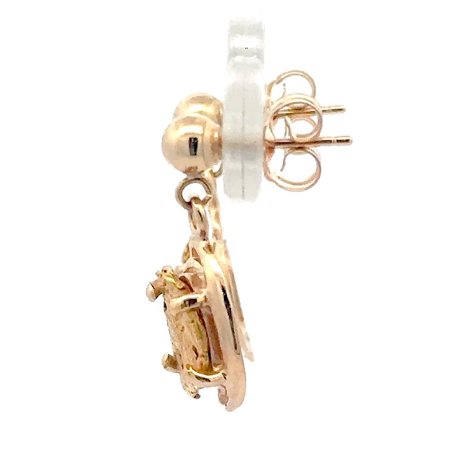 Gold Nugget Post Earrings EN805XSN/PD - Image 2