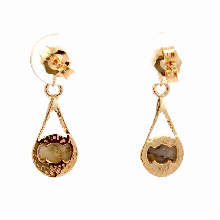 Small Teardrop Dangling Quartz Earrings EN899Q - Image 3