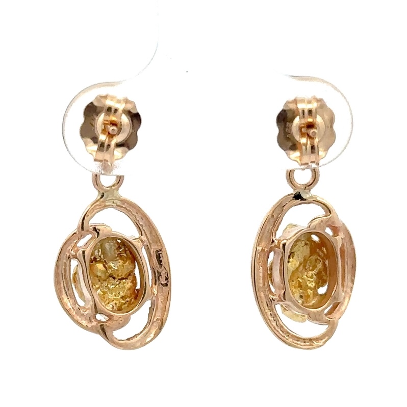 14K Gold Nugget Earrings EN805N/PD - Image 3