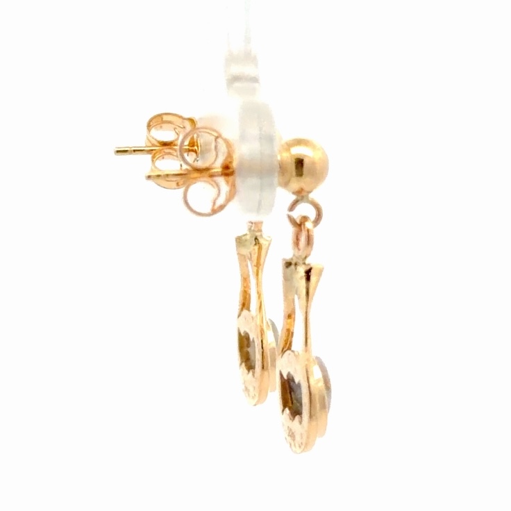 Small Teardrop Dangling Quartz Earrings EN899Q - Image 4