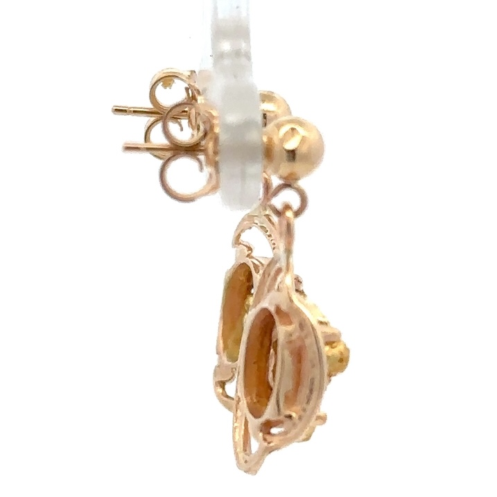 14K Gold Nugget Earrings EN805N/PD - Image 4
