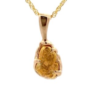 14K Gold Nugget Pendant PFFN4X