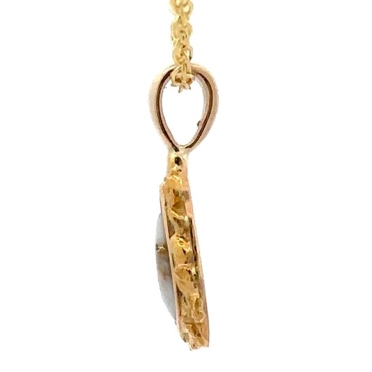 Gold Quartz & Gold Nugget Pendant PN395QX - Image 2
