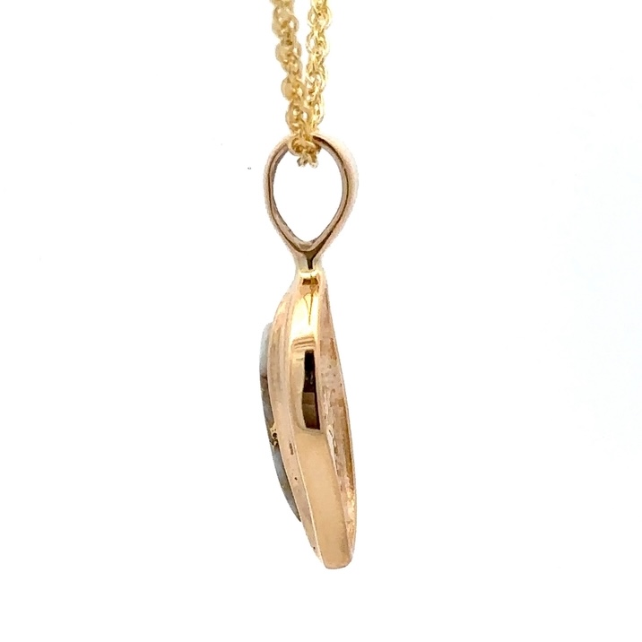 Gold Quartz & Diamond Lady's Pendant PN806DQX - Image 2