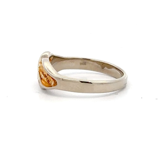 Lady's Gold Nugget With Diamond Channel RL612D10NW - Image 3