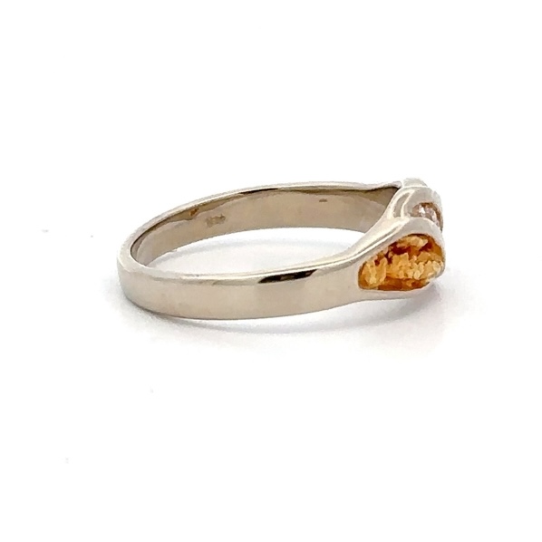 Lady's Gold Nugget With Diamond Channel RL612D10NW - Image 2