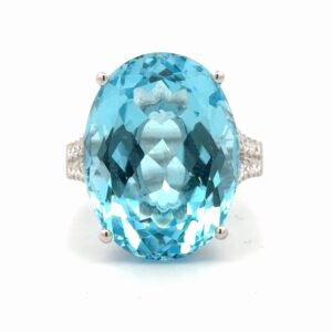 24.83ct Blue Topaz Lady's Estate Ring 076386