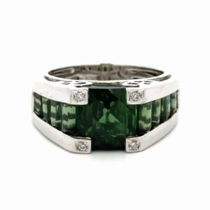 Tourmaline & White Gold Lady's Estate Ring 076483