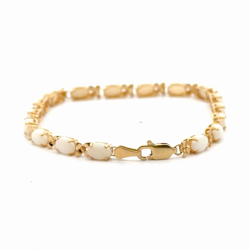 Opal Link 7.25" Estate Bracelet 078307