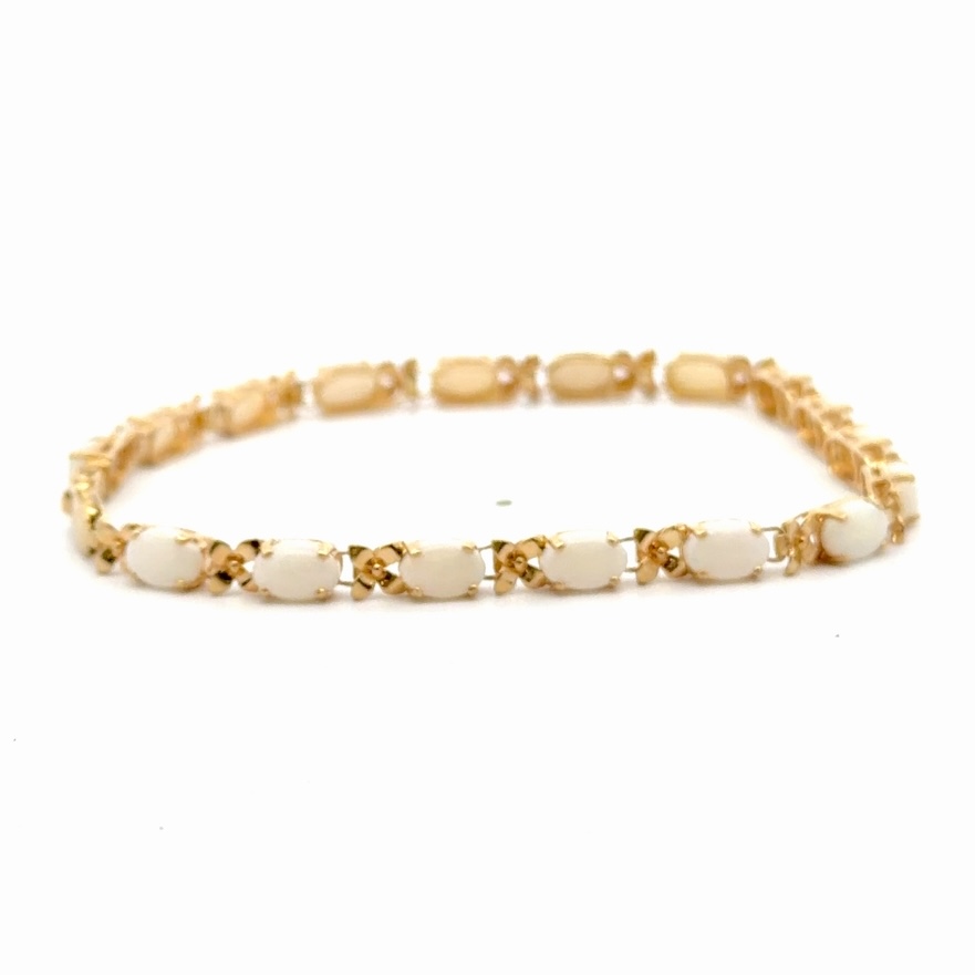 Opal Link 7.25" Estate Bracelet 078307 - Image 2