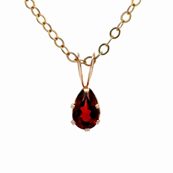 Single Garnet Lady's Estate Pendant 078316