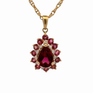 2ct Tourmaline & Diamond Ladies Estate Pendant 078325