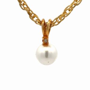 7.90mm Single Pearl Estate Pendant 078326