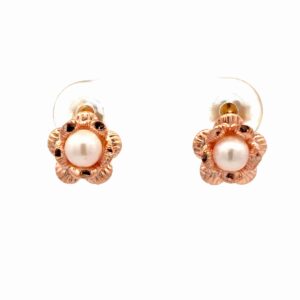 "Beverly Hills Gold" Pearl Estate Earrings 078332