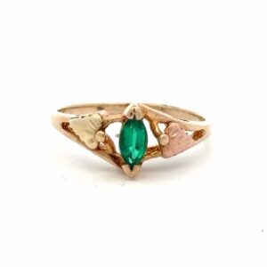 Black Hills Gold & Synthetic Gem Lady's Estate Ring 090045