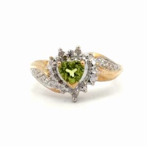 Lady's Heart Peridot Estate Ring 090655