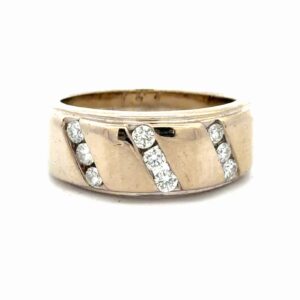 Mens White Gold & Diamond Estate Ring 518313