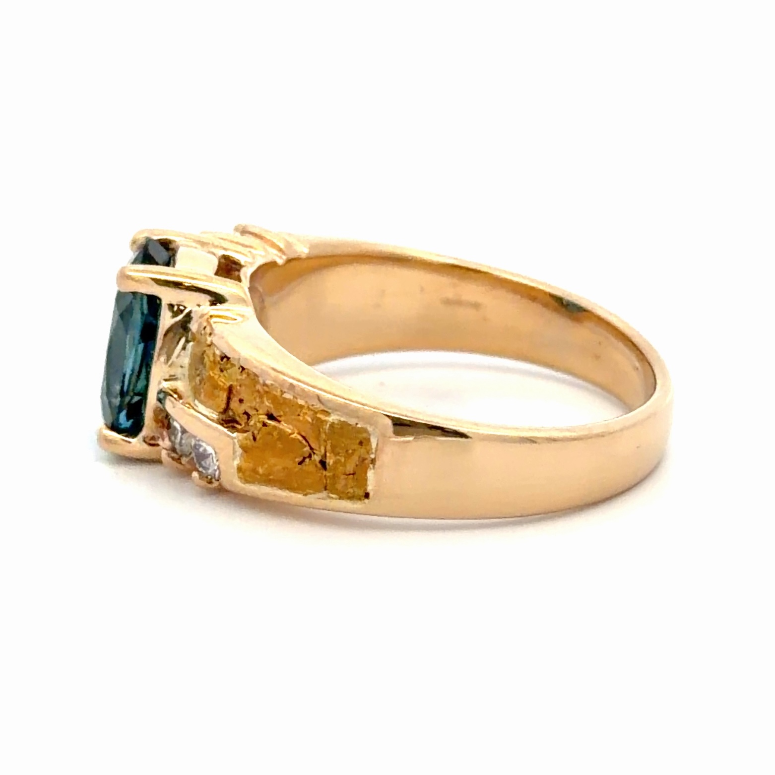 Blue Topaz 14K & Diamond Ladies Ring R-25914KY - Image 2