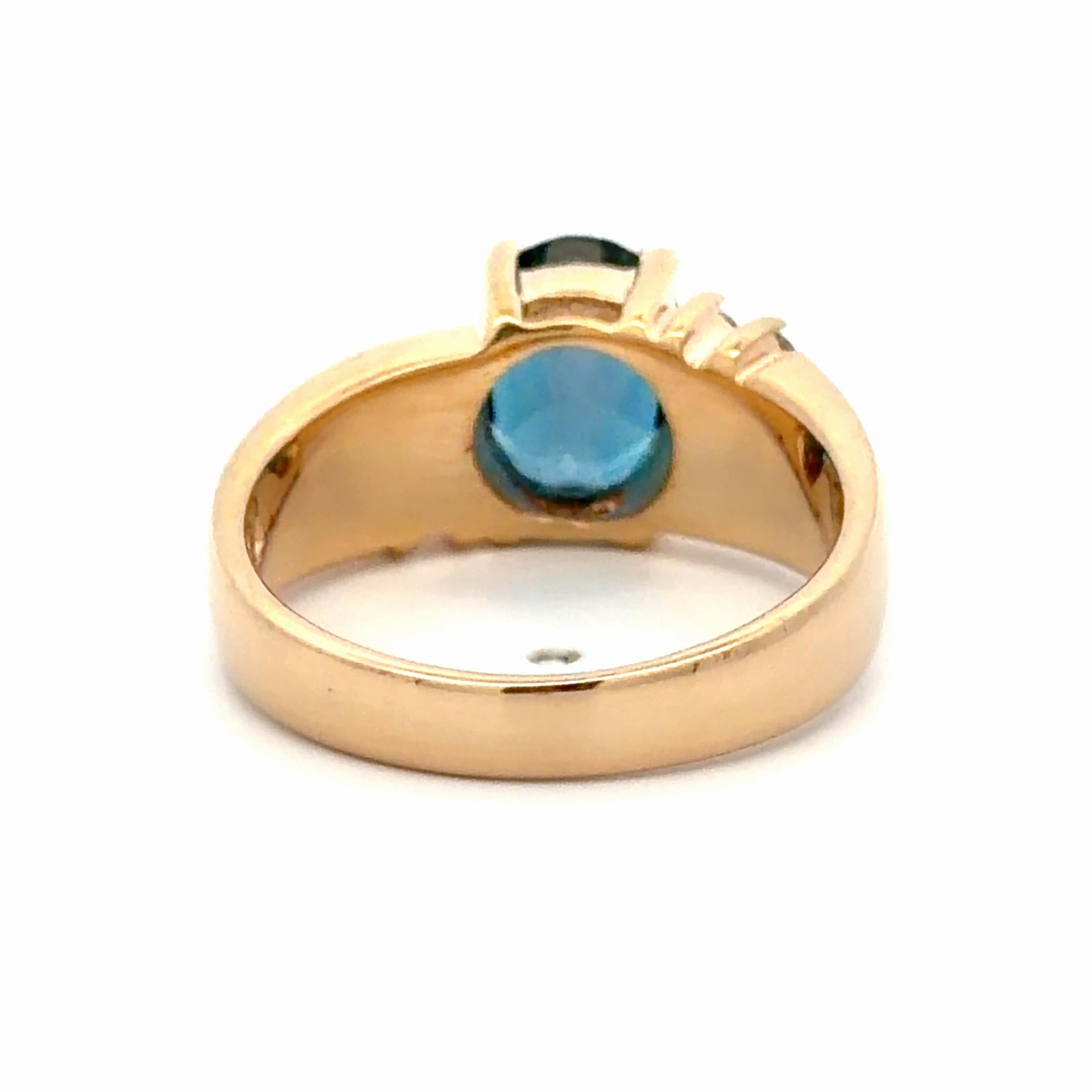 Blue Topaz 14K & Diamond Ladies Ring R-25914KY - Image 3
