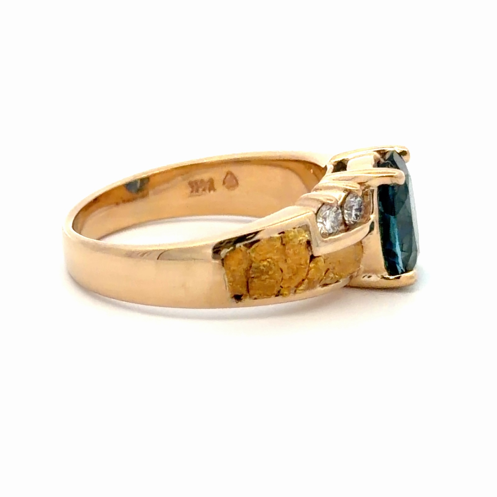 Blue Topaz 14K & Diamond Ladies Ring R-25914KY - Image 4