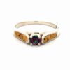 Northern Lights Topaz & Alaskan Gold Nugget Ladies Ring R-91SS