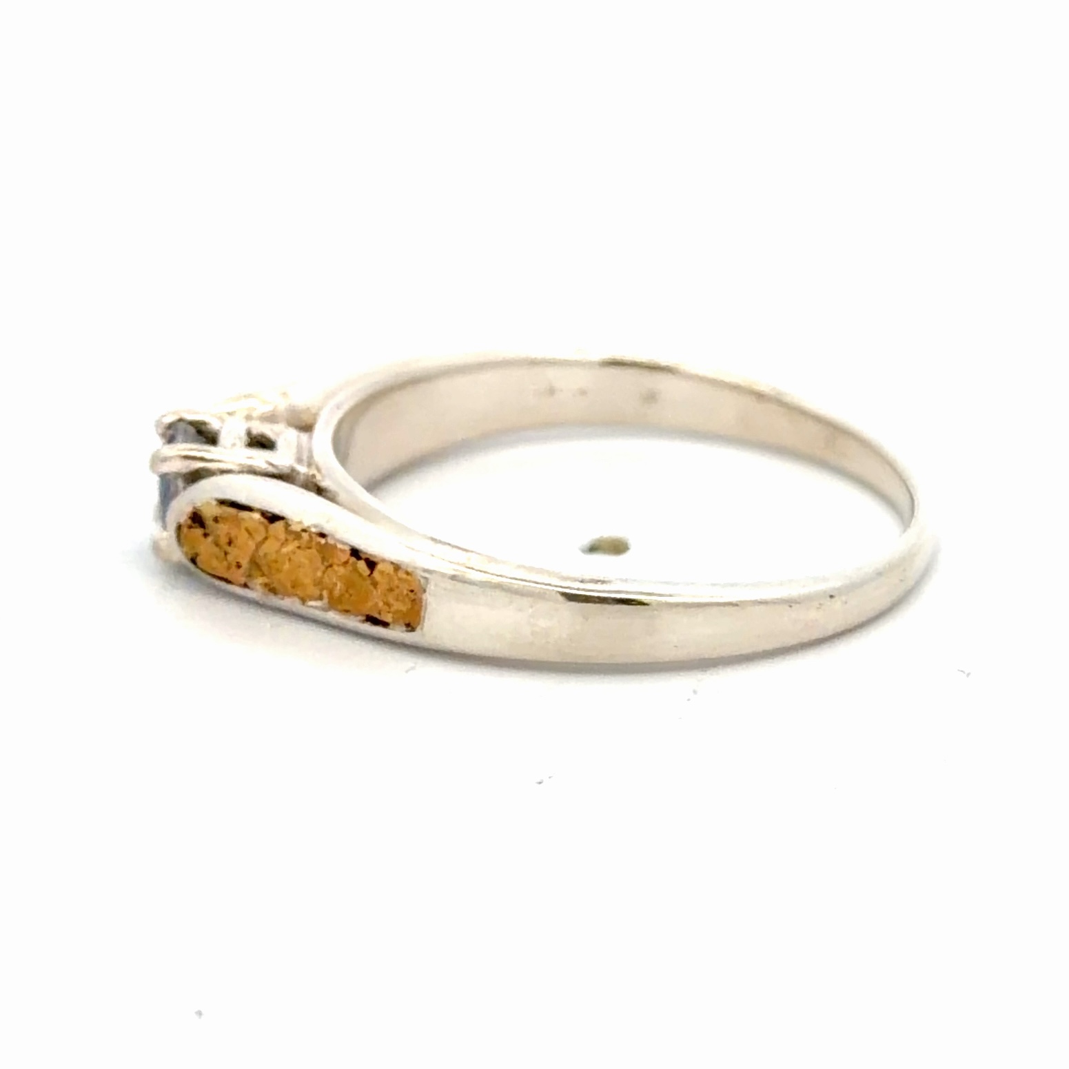 Northern Lights Topaz & Alaskan Gold Nugget Ladies Ring R-91SS - Image 2