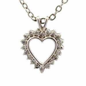 Lady's Diamond Heart Estate Pendant 002120