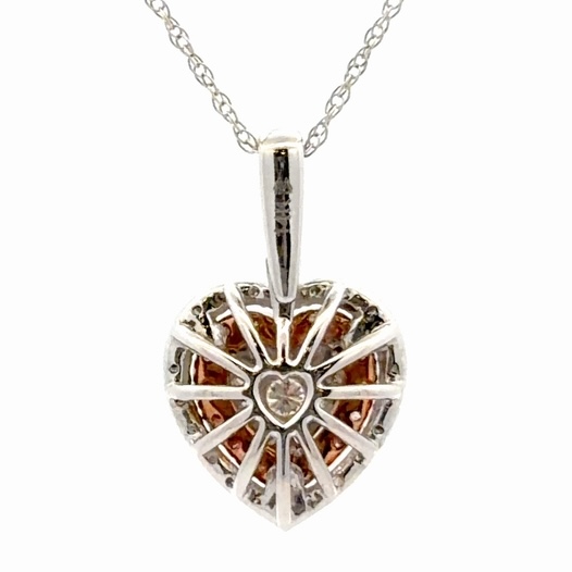 Lady's 2-Tone Heart Estate Pendant 073933 - Image 3