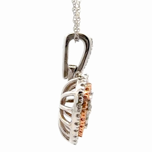 Lady's 2-Tone Heart Estate Pendant 073933 - Image 4