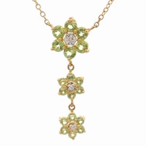 Lady's Peridot Flower Estate Pendant 075882