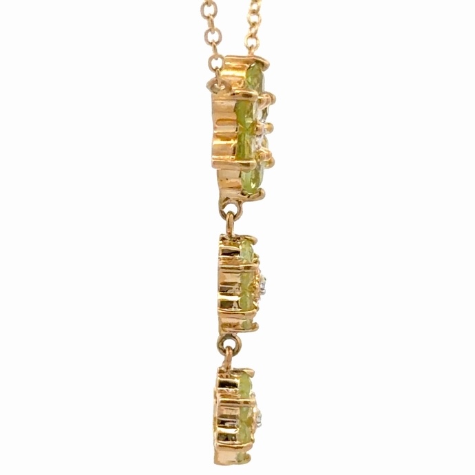 Lady's Peridot Flower Estate Pendant 075882 - Image 4