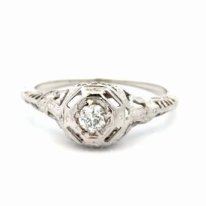 Lady's Vintage Filigree Diamond Ring 077193