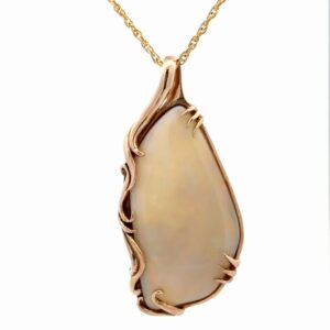 Lady's Australian Opal Free Form Estate Pendant 078055