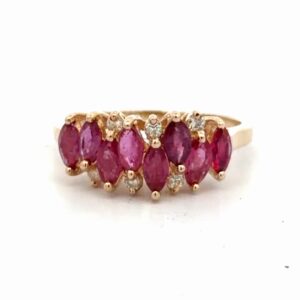 Lady's Diamond & Ruby Estate Ring 078176