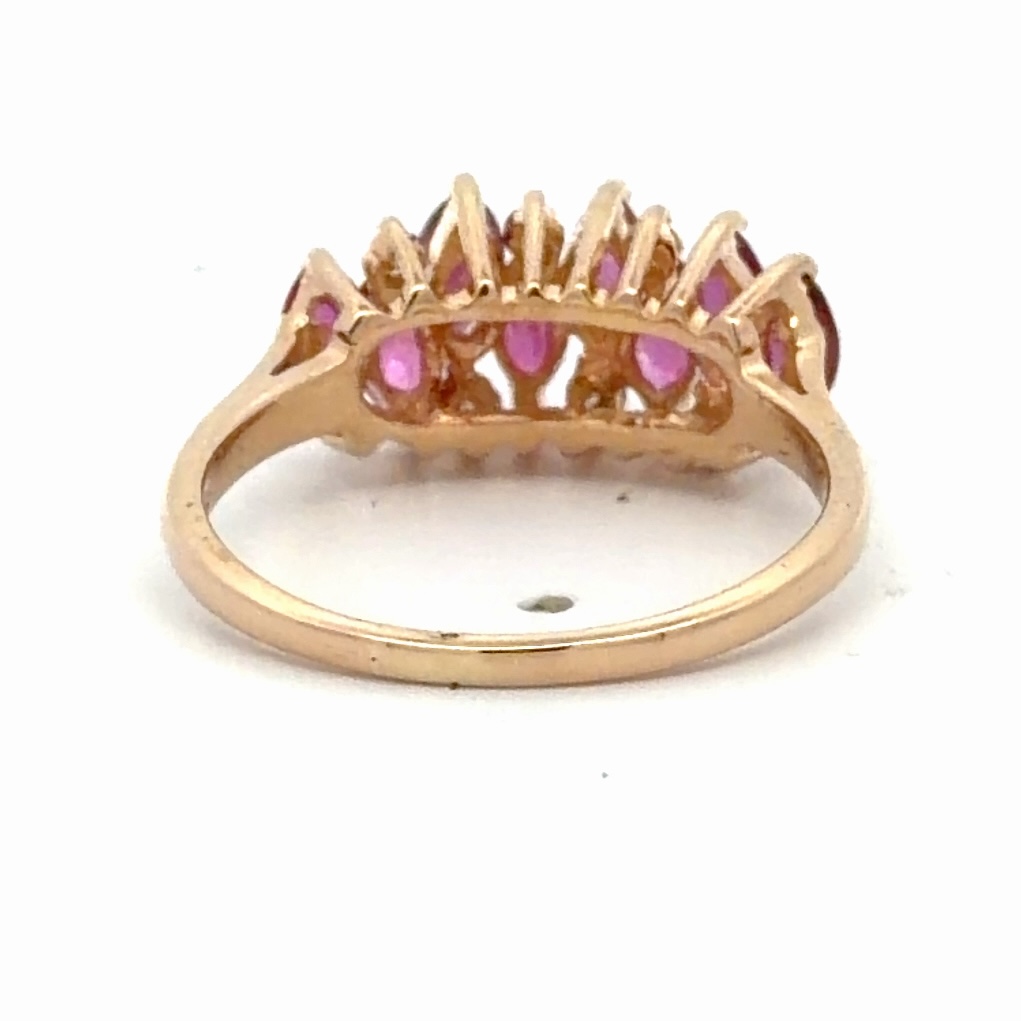 Lady's Diamond & Ruby Estate Ring 078176 - Image 3