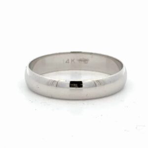 Estate White Gold Wedding Band 078217
