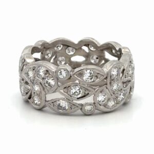 Lady's Estate Platinum & Diamond Band 078337