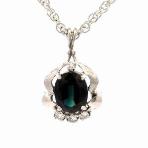 Lady's Sapphire Estate Pendant 090172