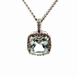 Lady's Aquamarine Estate Pendant 090412