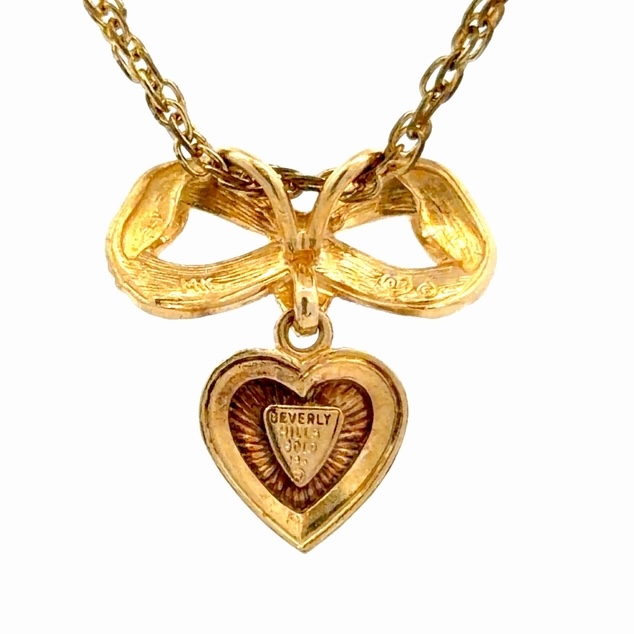 Heart & Bow Lady's Estate Pendant 090670 - Image 3