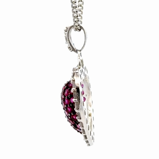 Synthetic Gems Heart Estate Pendant 090673 - Image 2