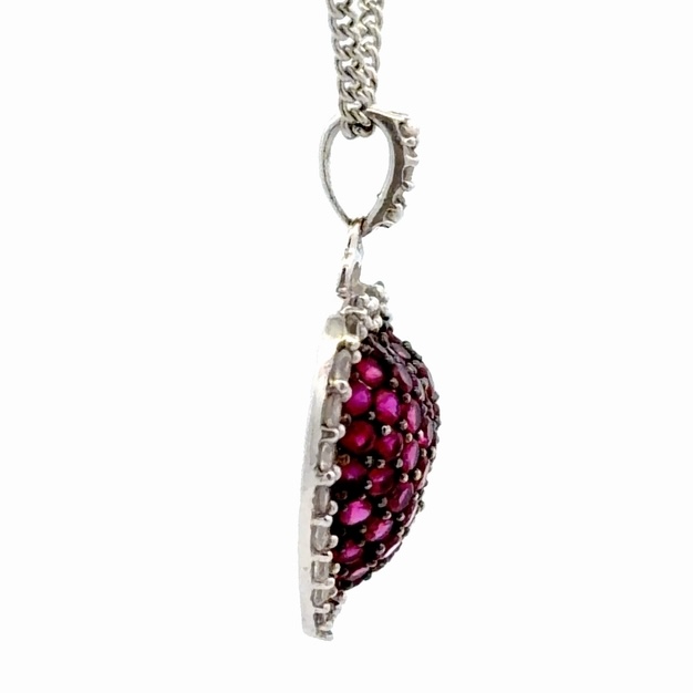Synthetic Gems Heart Estate Pendant 090673 - Image 4