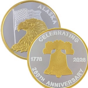 250th Anniversary Bell With An Eagle & American Flag Reverse