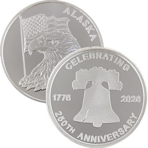 250th Anniversary Bell With An Eagle & American Flag Reverse - Image 2