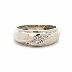 Men's White Gold Diamond Estate Band 7487