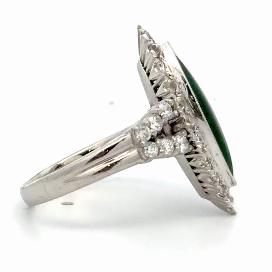 Jade & Diamond Lady's Estate Ring 077171 - Image 4
