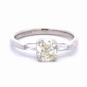 1ct Cushion Diamond Estate Ring 077174