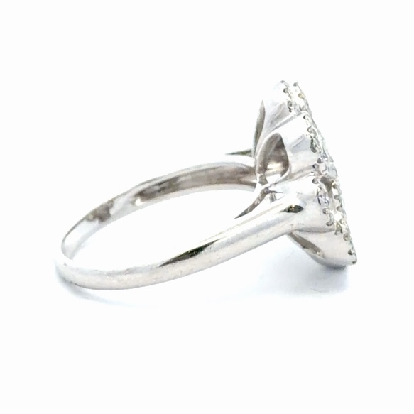 14K Diamond Lady's Flower Ring 077176 - Image 4