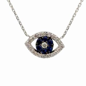 Sapphire & Diamond Eye Lady's Estate Pendant 077211